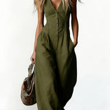 Women's Jumpsuit - Effortless Elegance & Comfort | Summer - Green