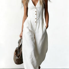Women's Jumpsuit - Effortless Elegance & Comfort | Summer - White