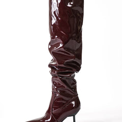 Women's Knee-High Boots | Patent Leather | Autumn