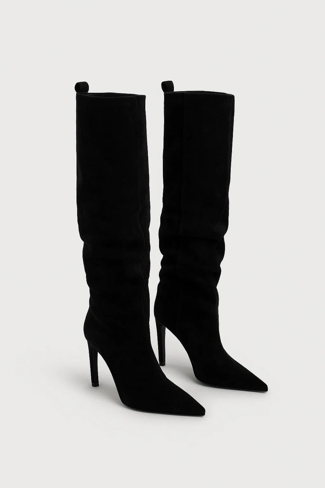 Women's Knee-High Boots | Pointed Heel | Autumn - Black