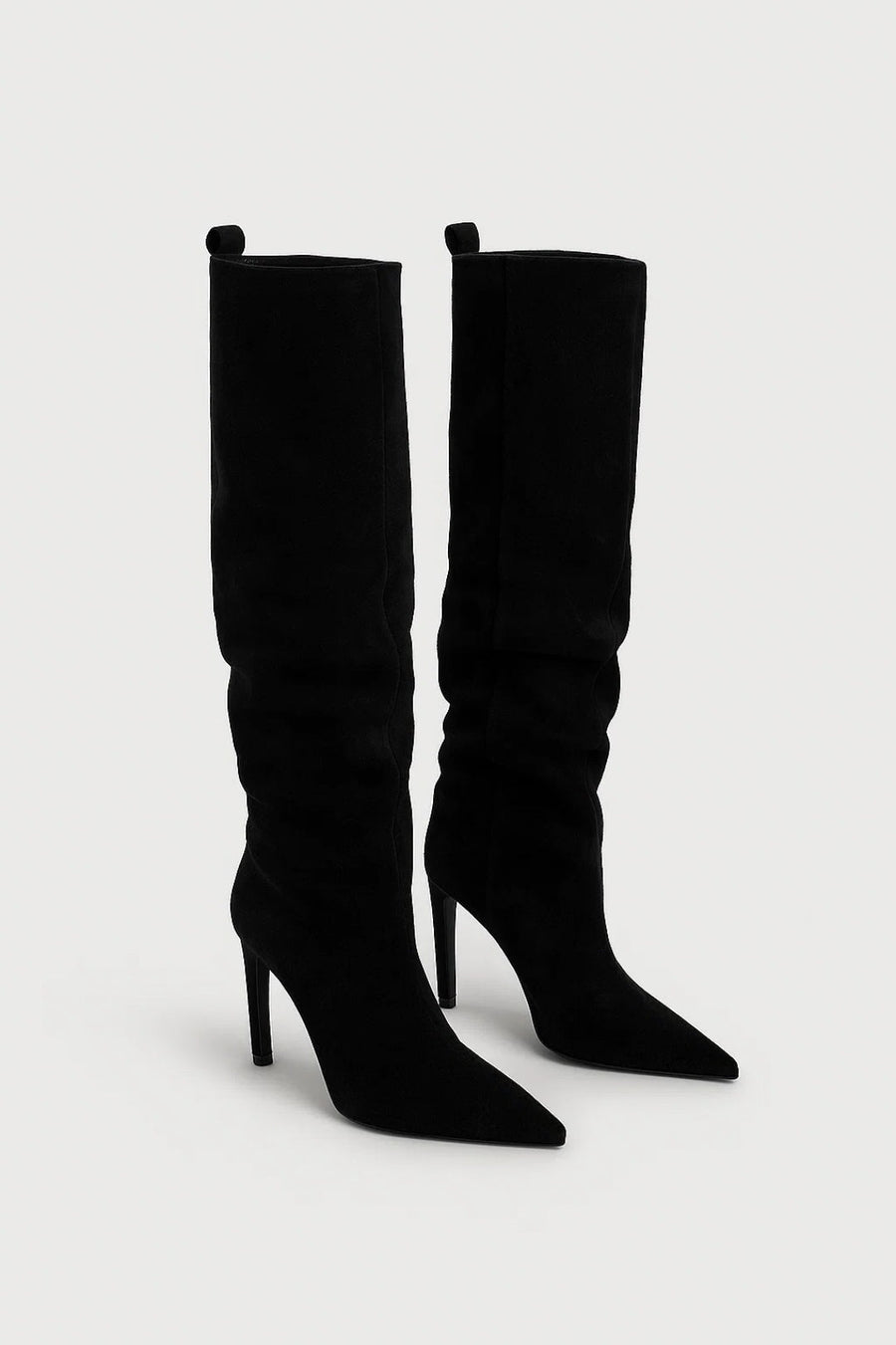 Women's Knee-High Boots | Pointed Heel | Autumn - Black