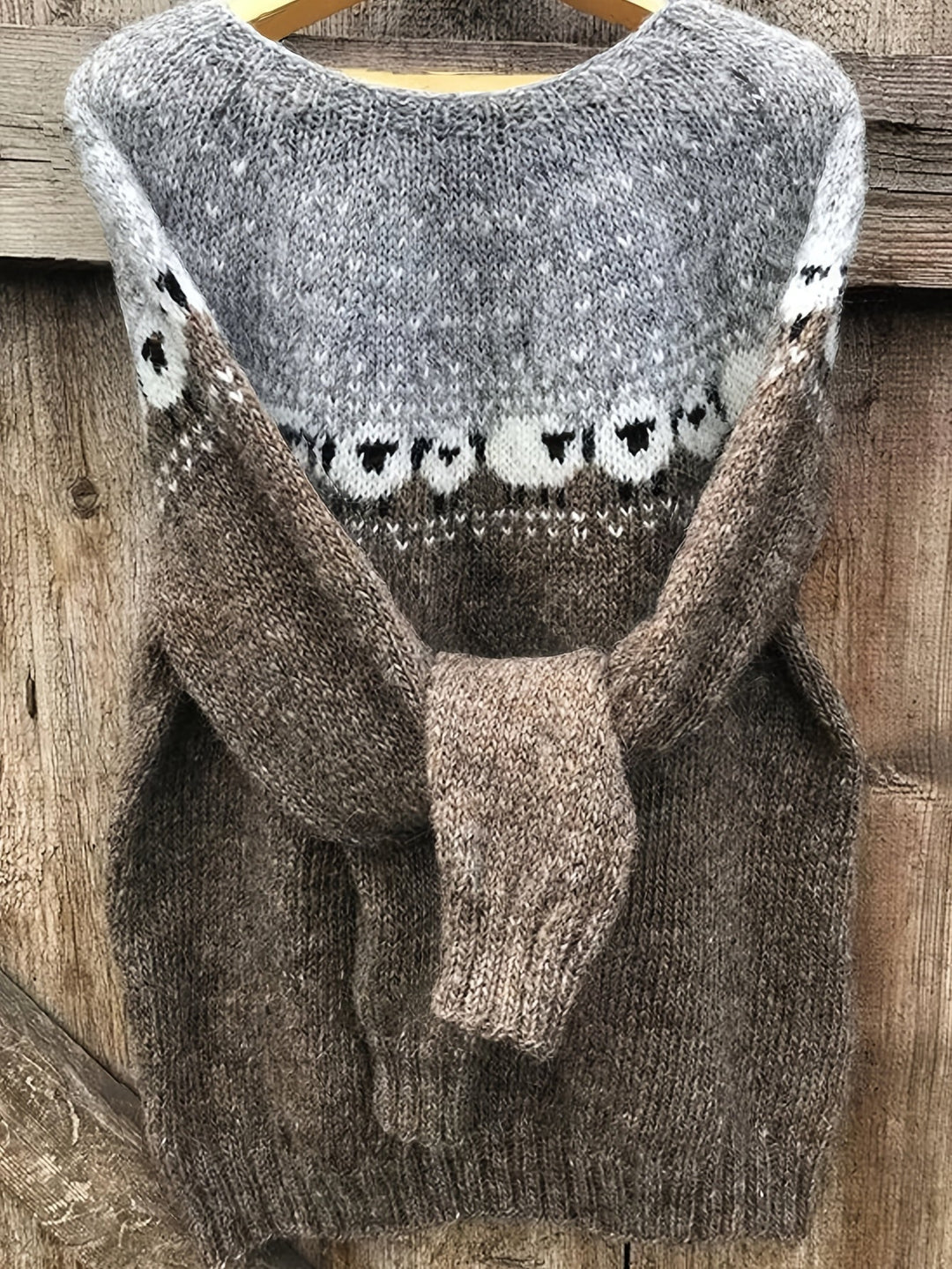 Women's Knit Jumper | Oversized Long Sleeve | Winter - Grey