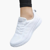 Women's Knit Sneakers | Perforated | Breathable | Summer - White