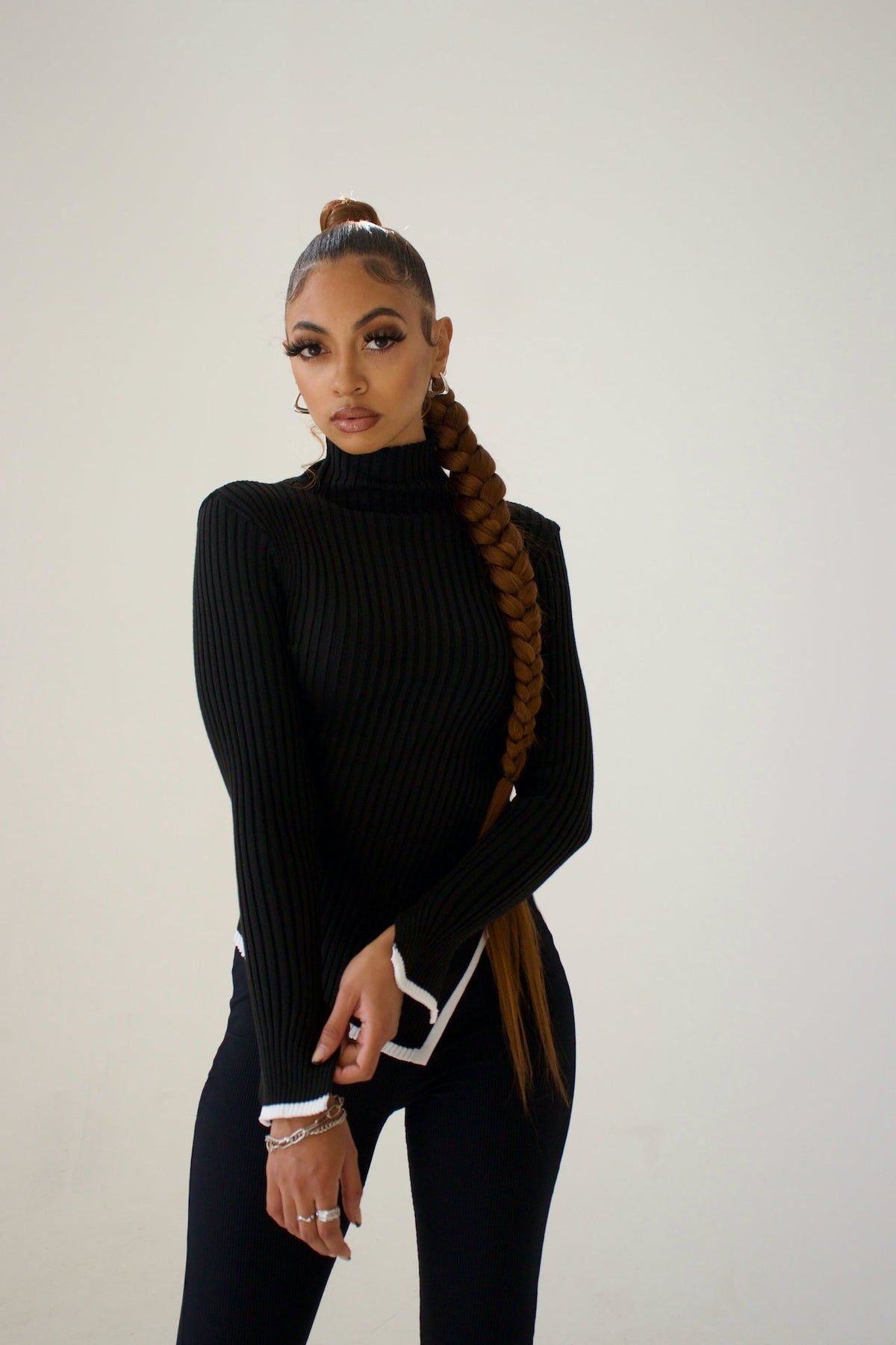 Women's Knit Sweater | Asymmetrical Hem | Winter