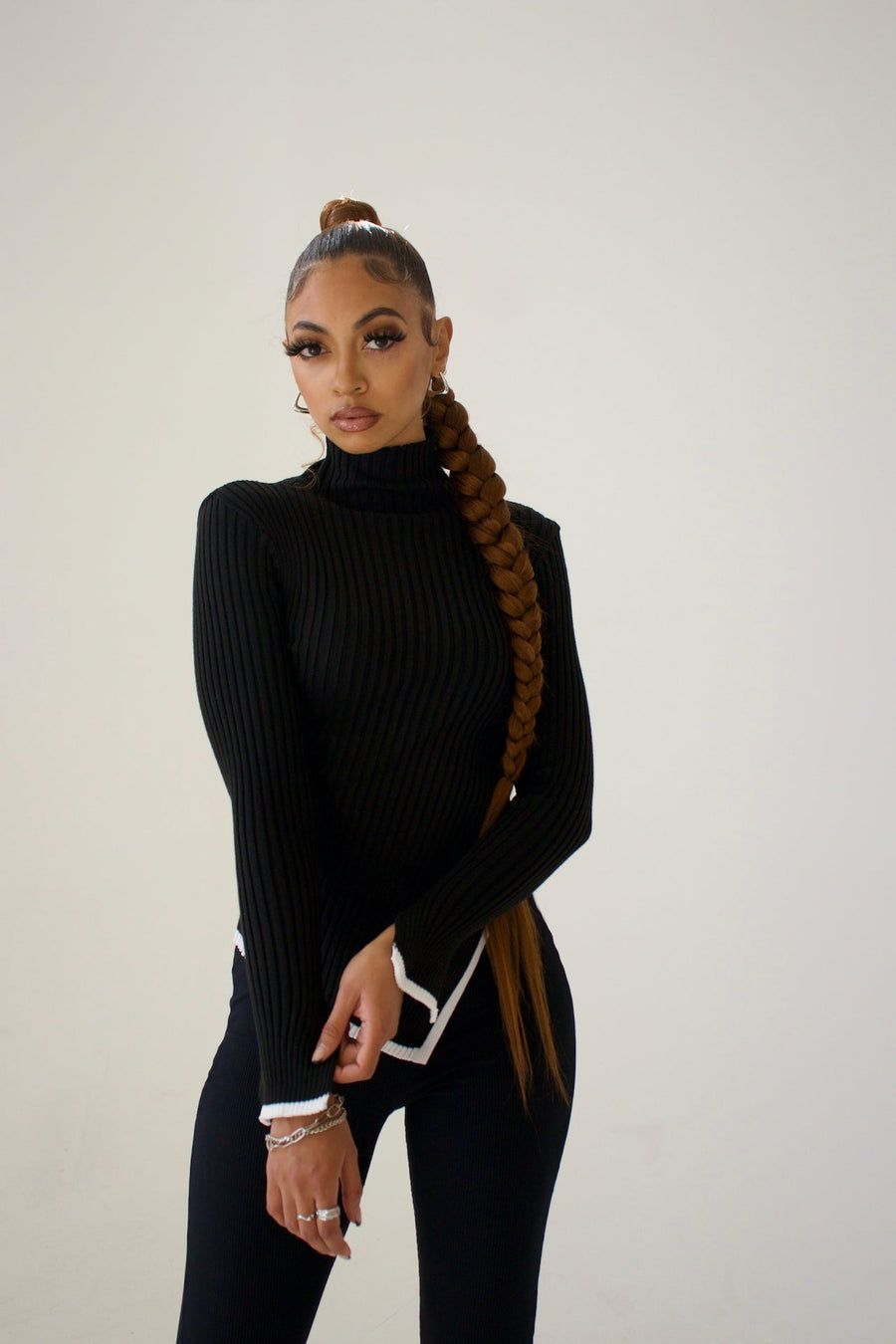 Women's Knit Sweater | Asymmetrical Hem | Winter