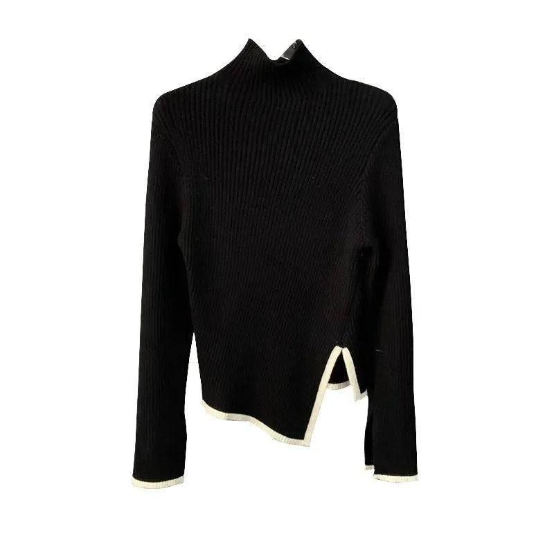 Women's Knit Sweater | Asymmetrical Hem | Winter