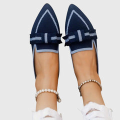 Women's Knot Flat Shoes - Comfortable Everyday Style | Spring - Royal Blue