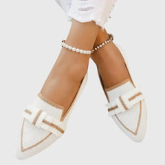Women's Knot Flat Shoes - Comfortable Everyday Style | Spring - White