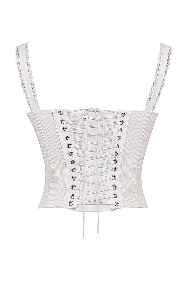 Women's Lace Corset Top | White | Elegant | Summer