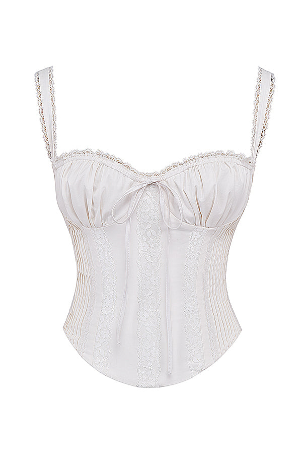 Women's Lace Corset Top | White | Elegant | Summer