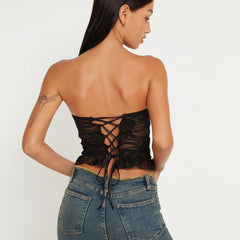 Women's Lace Crop Top | Strapless | Summer