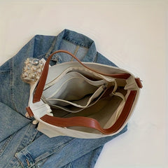 Women's Large Canvas Hobo Tote Bag with Adjustable Strap