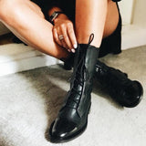 Women's Leather Boots - Classic Elegance | Autumn - Black