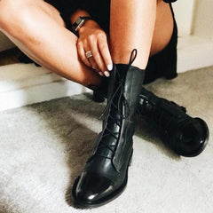 Women's Leather Boots - Classic Elegance | Autumn - Black