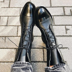 Women's Leather Boots - Classic Elegance | Autumn