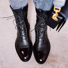 Women's Leather Boots - Classic Elegance | Autumn