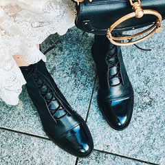 Women's Leather Boots - Classic Elegance | Autumn