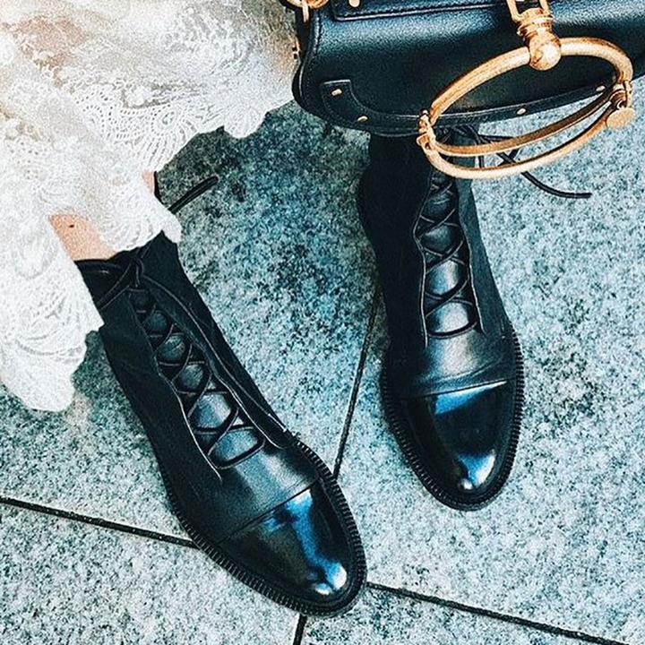 Women's Leather Boots - Classic Elegance | Autumn