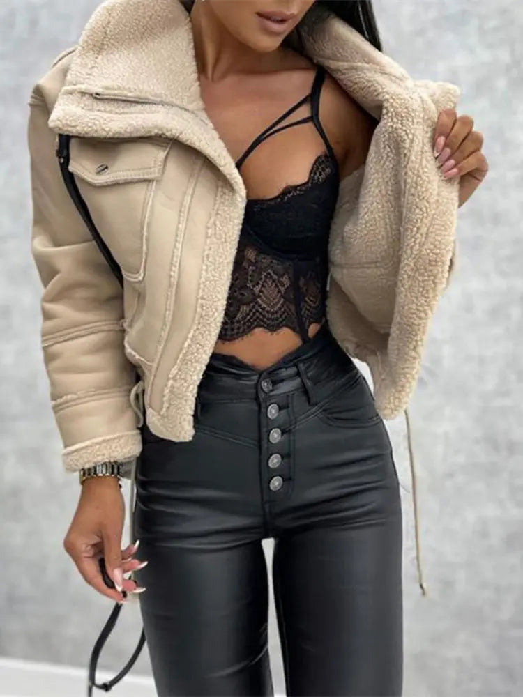 Women's Leather Jacket | Fleece Lined | Winter