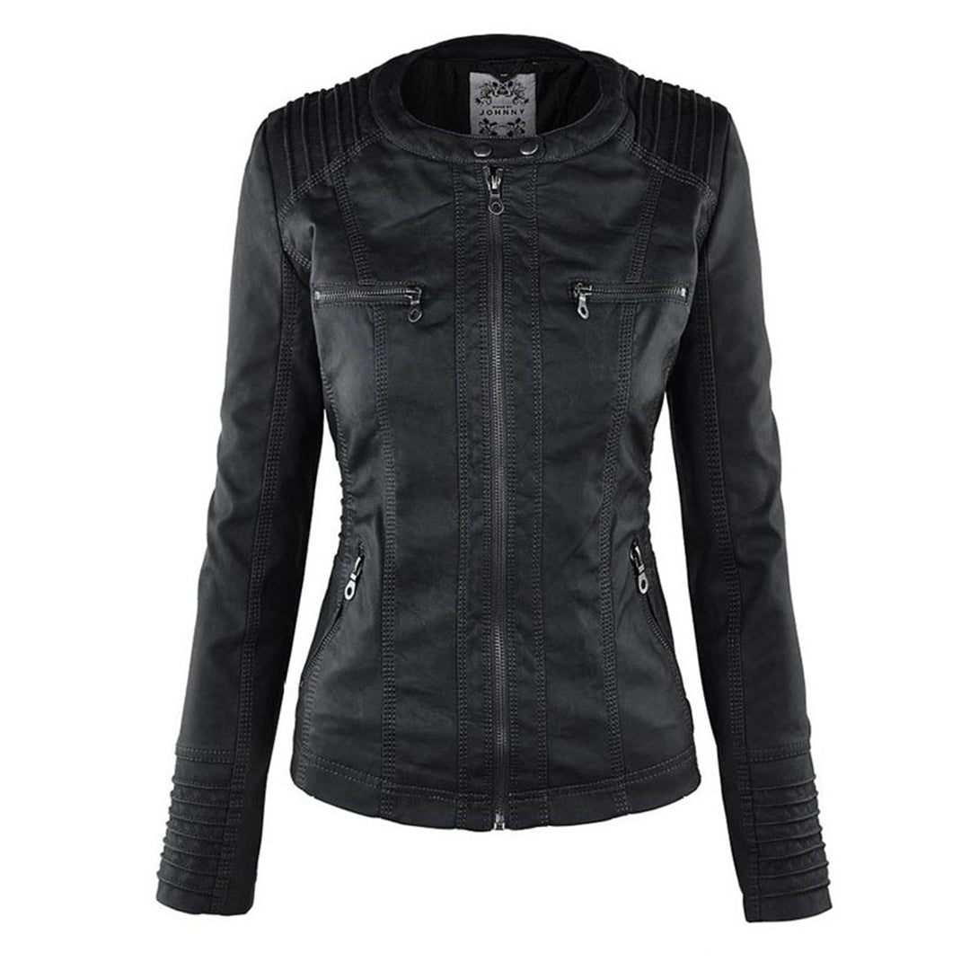 Women's Leather Jacket - Sleek Urban Style | Autumn