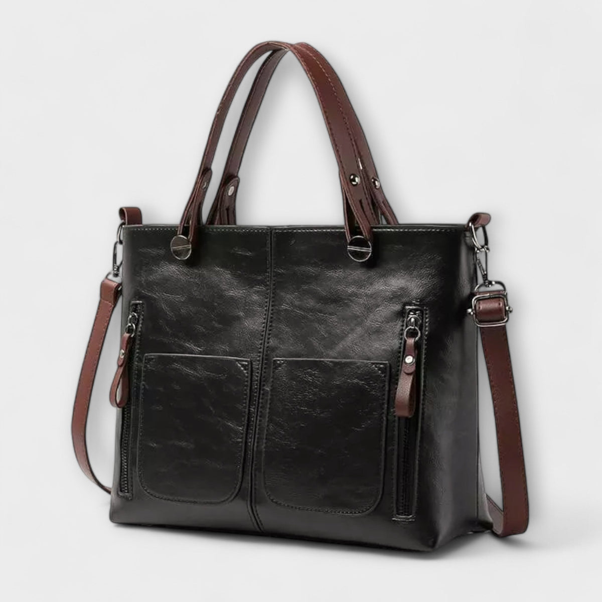 Women's Leather Tote Bag - Elegant Everyday Carryall