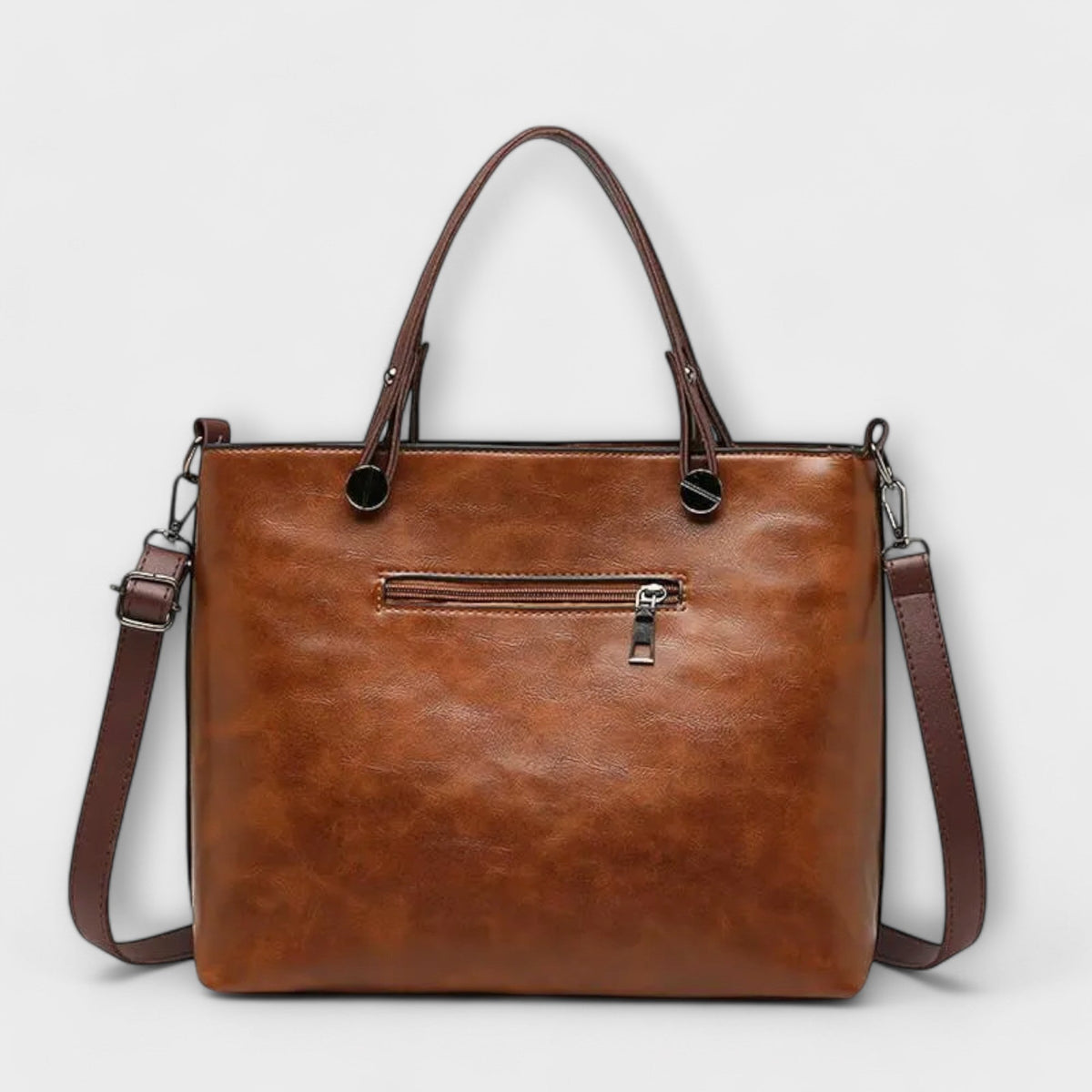 Women's Leather Tote Bag - Elegant Everyday Carryall