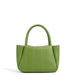 Women's Leather Tote | Green | Minimalist | Autumn