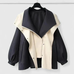 Women's Lightweight Jacket - Adjustable Waist Water-Repellent | Autumn - Black