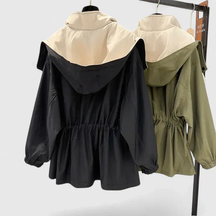 Women's Lightweight Jacket - Adjustable Waist Water-Repellent | Autumn