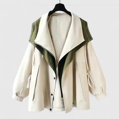 Women's Lightweight Jacket - Adjustable Waist Water-Repellent | Autumn - White