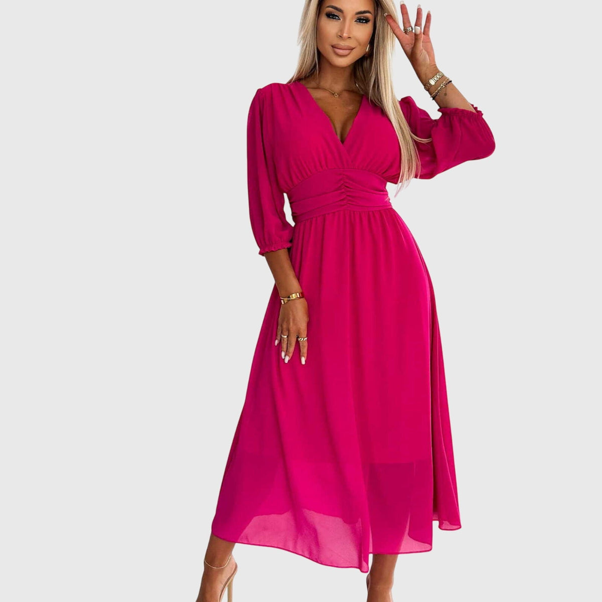 Women's Lightweight Silky Chiffon Dress - Elegant Drape | Spring