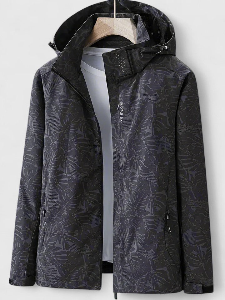 Women's Lightweight Summer Jacket with Removable Hood - Black