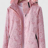 Women's Lightweight Summer Jacket with Removable Hood - Pink