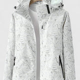 Women's Lightweight Summer Jacket with Removable Hood - White