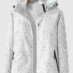 Women's Lightweight Summer Jacket with Removable Hood - White