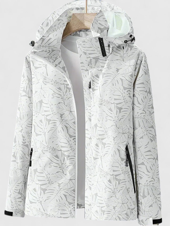 Women's Lightweight Summer Jacket with Removable Hood - White