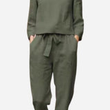 Women's Linen Set | Casual | Spring - Green
