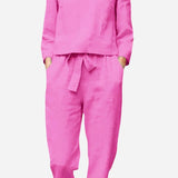 Women's Linen Set | Casual | Spring - Rose
