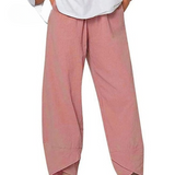 Women's Linen Summer Pants - Lightweight Relaxed Fit - Rose