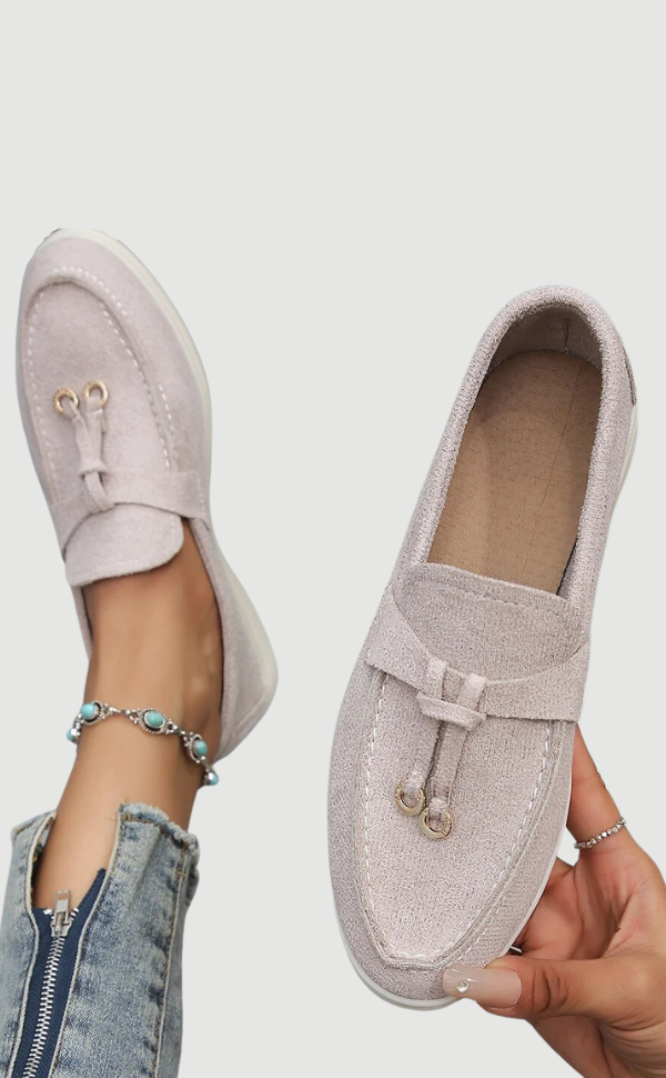 Women's Loafers | Comfortable | Slip-On | Multi-Color | Autumn - Beige