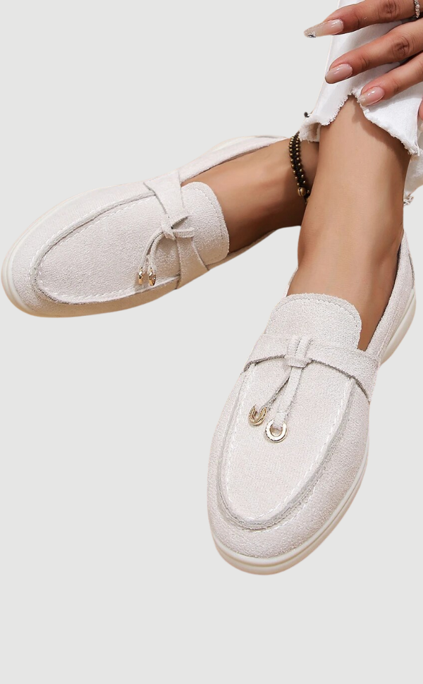 Women's Loafers | Comfortable | Slip-On | Multi-Color | Autumn - White