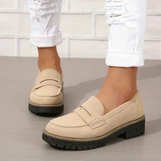 Women's Loafers | Elegant Slip-On | Autumn - Beige