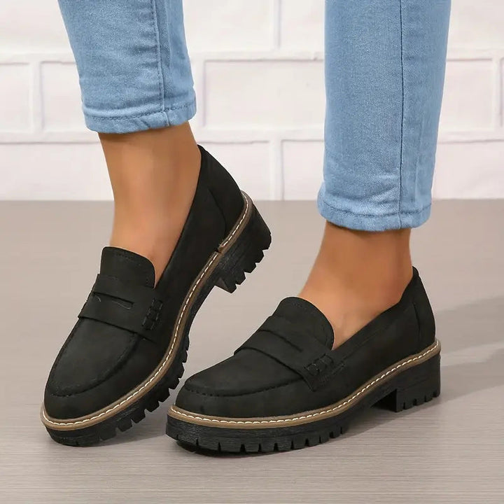 Women's Loafers | Elegant Slip-On | Autumn - Black