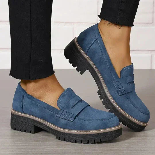 Women's Loafers | Elegant Slip-On | Autumn - Blue