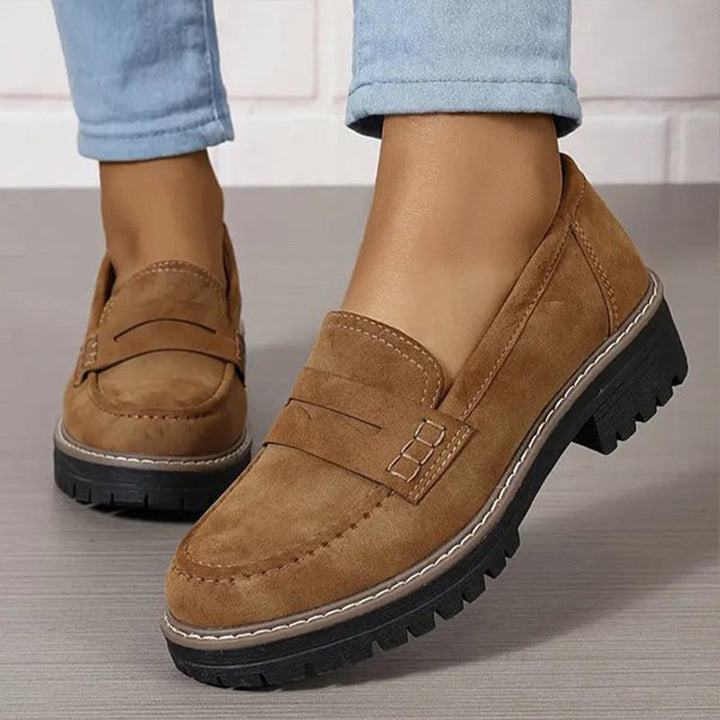 Women's Loafers | Elegant Slip-On | Autumn - Brown