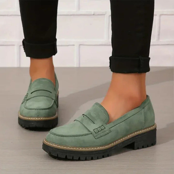 Women's Loafers | Elegant Slip-On | Autumn - Green