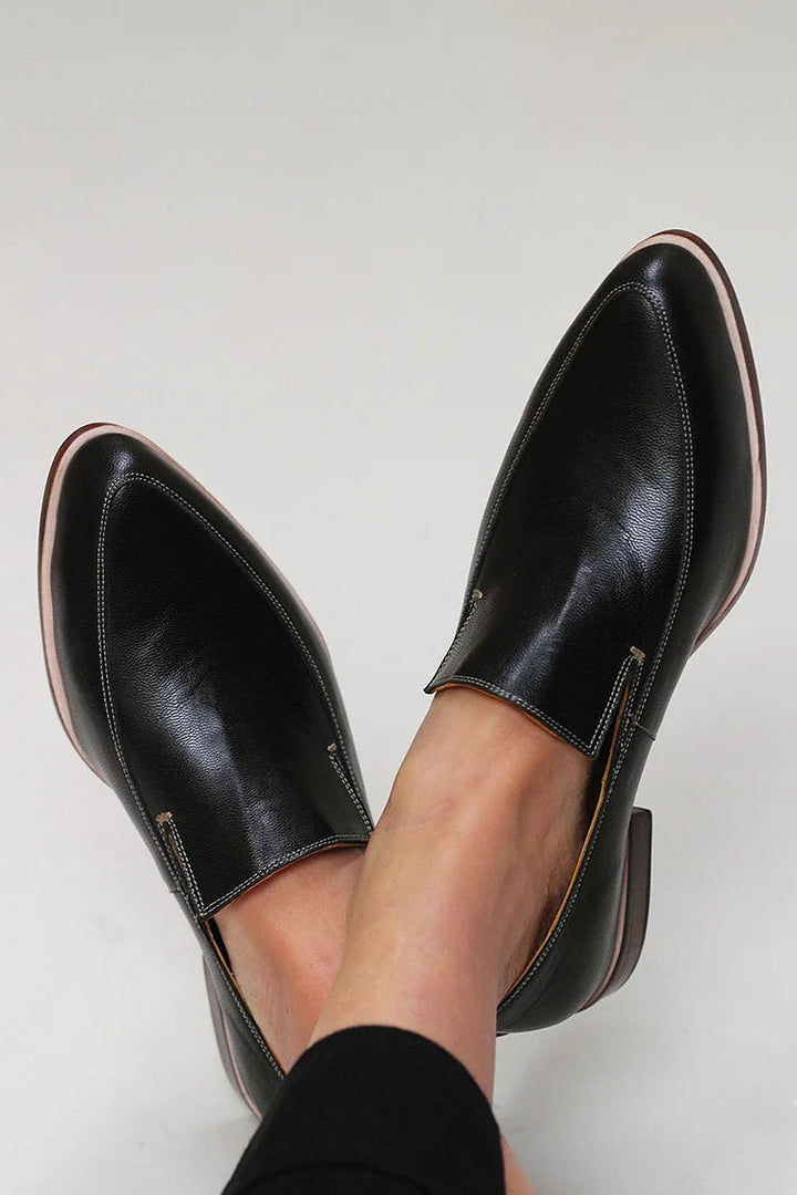 Women's Loafers | Tailored Slip-On | Autumn - Black