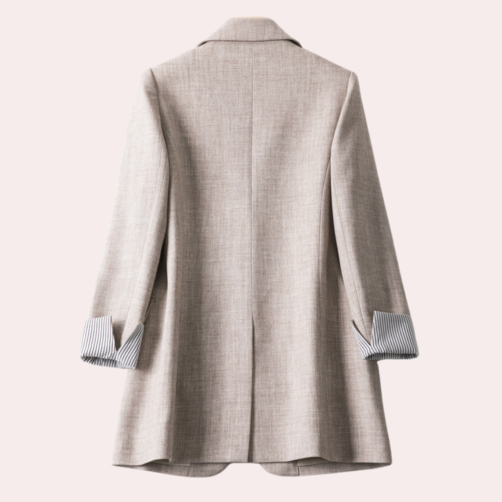Women's Long Blazer | Casual | Rolled Sleeves | Winter