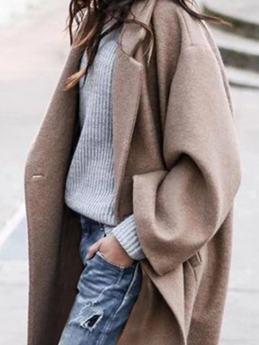 Women's Long Coat | Oversized | Open Front | Winter