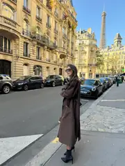 Women's Long Coat | Timeless Brown | Winter - Dark Brown